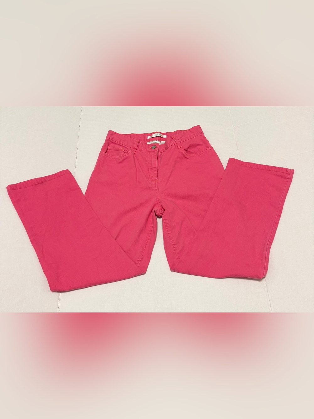 bill blass Women's Bright Pink Straight Leg Jeans